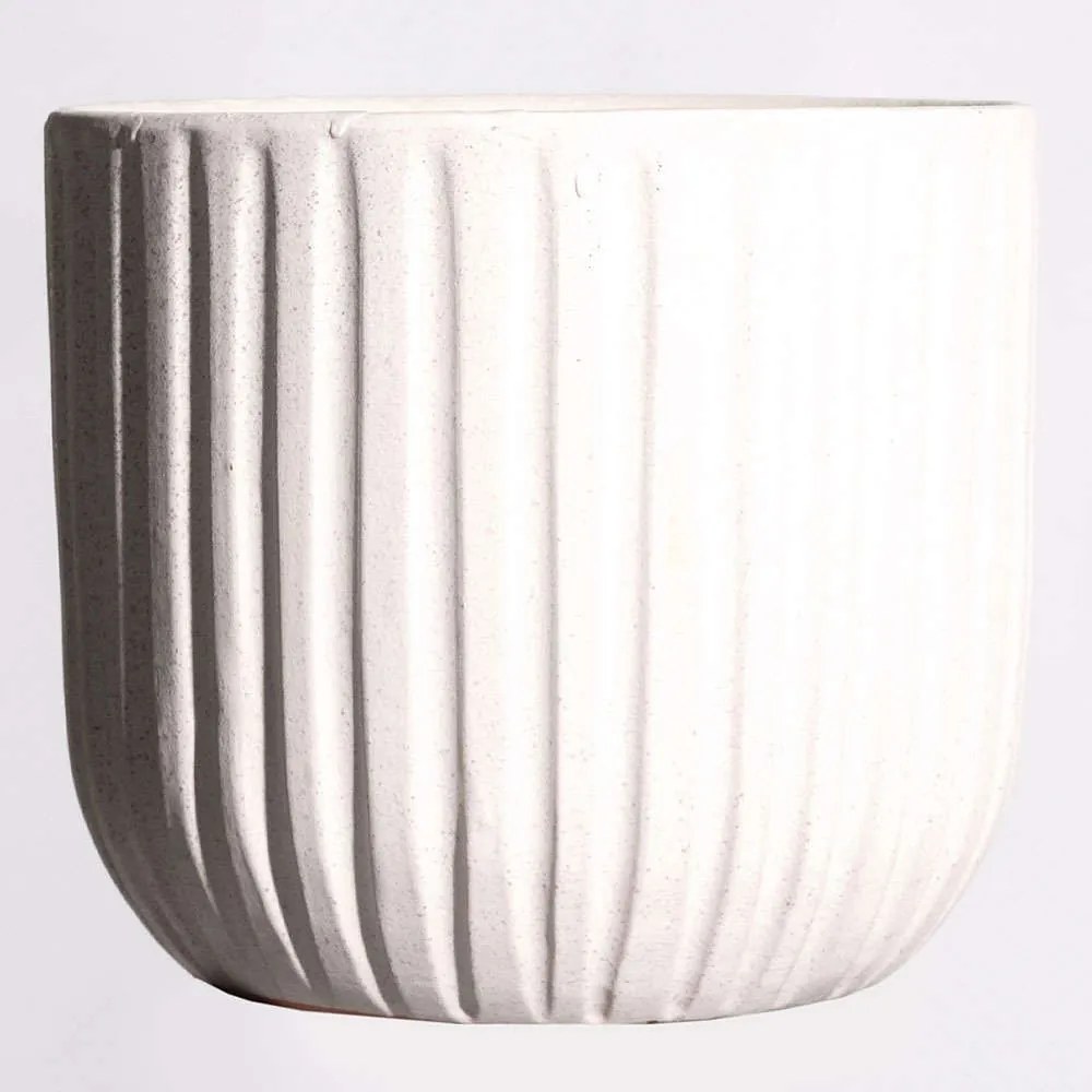 Κασπώ Πήλινο Dante 0770-8 21x21x19cm White Supergreens Clay
