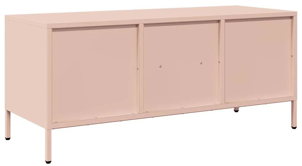 vidaXL Έπιπλο Τηλεόρασης Ροζ 101,5x39x43,5 εκ. Ατσάλι Ψυχρής Έλασης