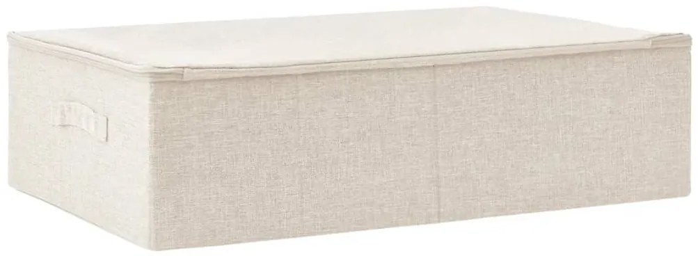 vidaXL Κουτί Αποθήκευσης Κρεμ 70 x 40 x 18 εκ. Υφασμάτινο