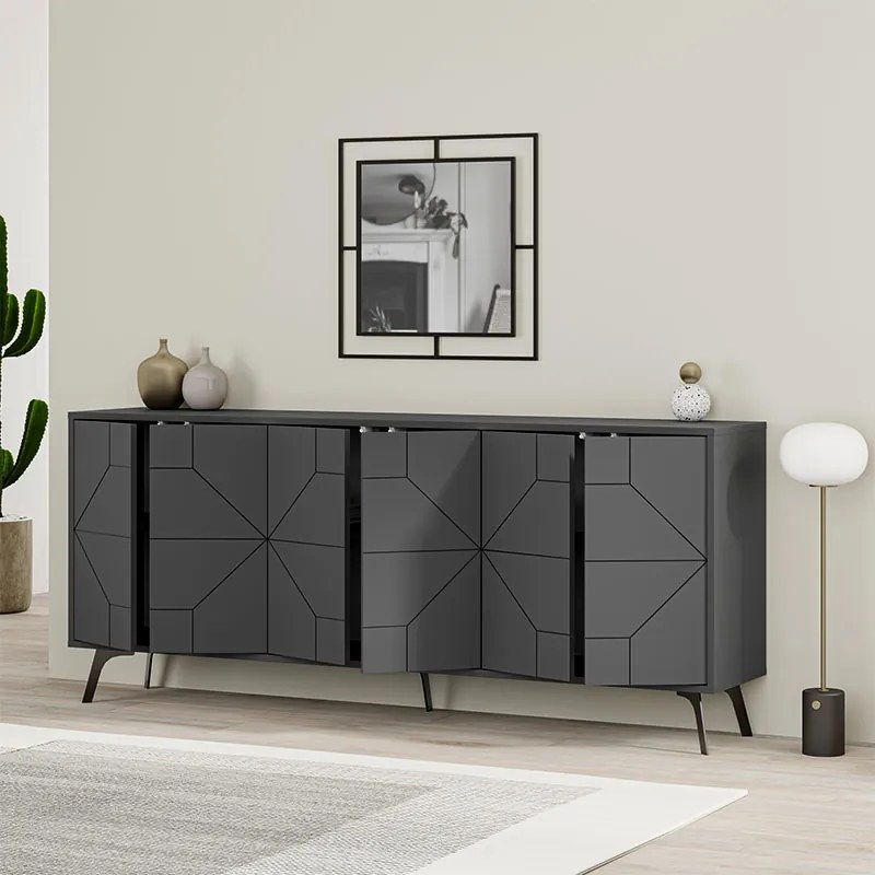 ΜΠΟΥΦΕΣ DUNE MEGAPAP ΧΡΩΜΑ ΑΝΘΡΑΚΙ 184X35X77,4ΕΚ.