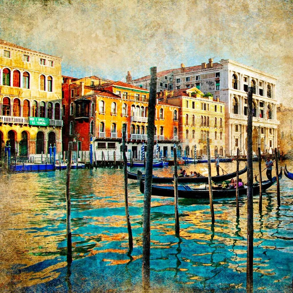 Πίνακας σε Καμβά-Πόλη VENEZIA GONDOLA  SESO-547F,60x60