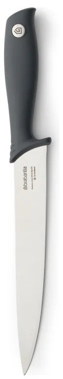 Μαχαίρι κρέατος Brabantia Tasty+ 1001164, 20 cm, Σκληρυμένος χάλυβας, Ανθεκτικό σε γρατζουνιές και διάβρωση, Σκούρο γκρι