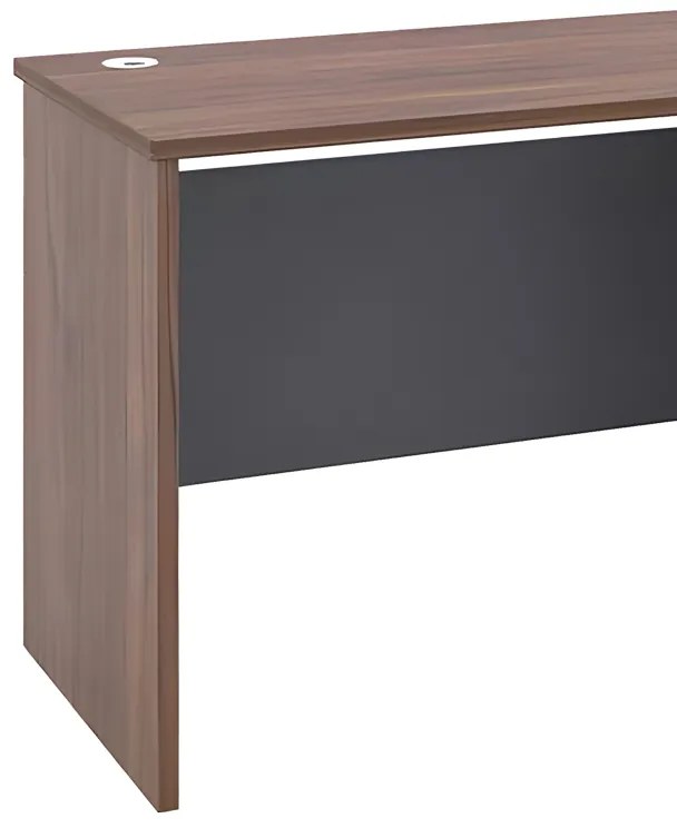 Γραφείο εργασίας Cassius pakoworld ανθρακί-καρυδί 120x60x75εκ