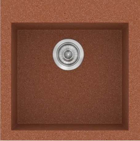 Νεροχύτης Κουζίνας Sanitec Classic 339 Ένθετος 50x50 εκ. - Granite Terracotta