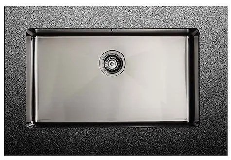 FORTINOX Squadro 28075-411 Υποκαθήμενος Νεροχύτης 74x44cm Inox PVD Black Brushed