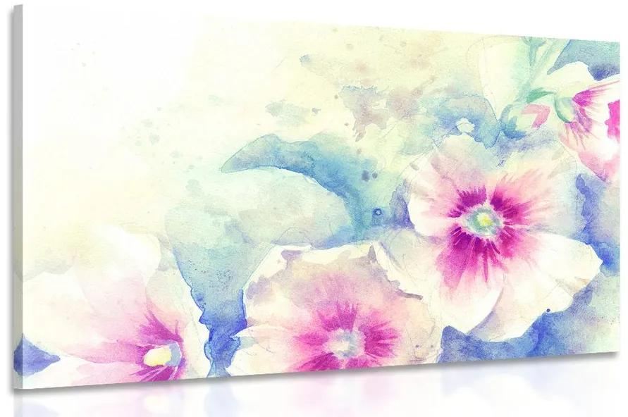 Εικόνα ακουαρέλα εικονογράφηση ροζ λουλούδια