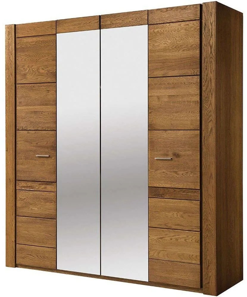 Ντουλάπα Τετράφυλλη Denny 16625529 205x60x225cm Natural Four Door