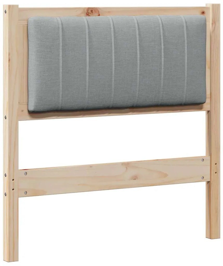 vidaXL Ταπετσαρισμένο κεφαλάρι Καφέ 75 cm Στερεά ξυλεία πεύκου