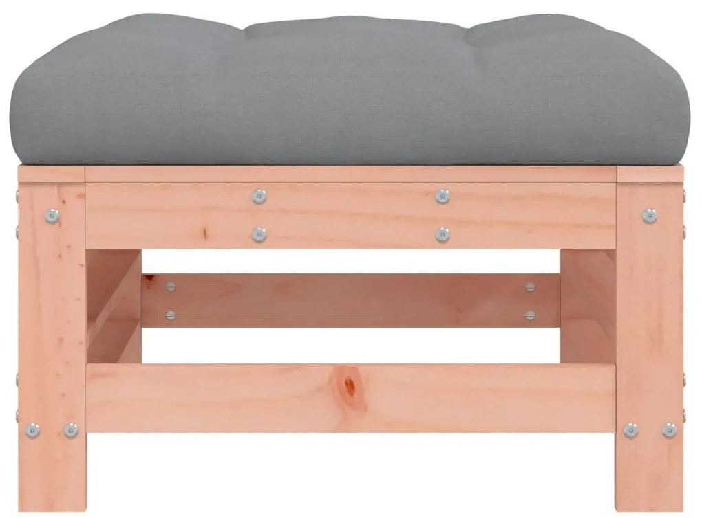 vidaXL Υποπόδιο Κήπου με Μαξιλάρι από Μασίφ Ξύλο Ψευδοτσούγκας