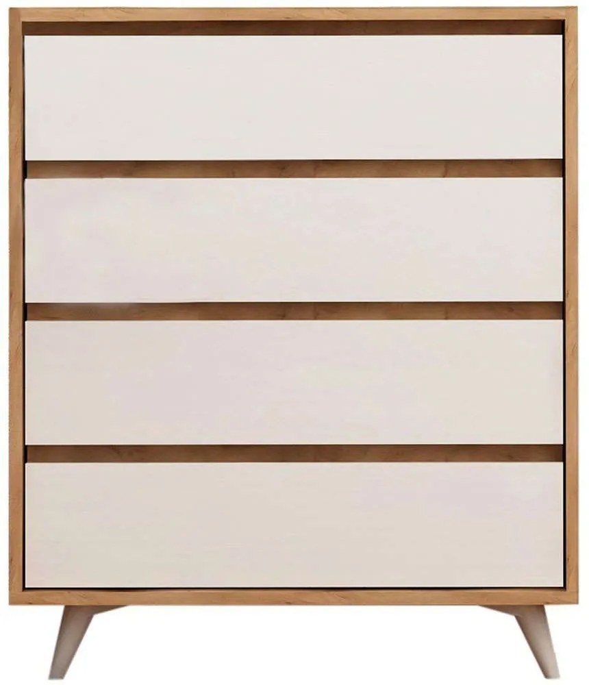 Συρταριέρα Suvera 811MDD3408 70x40x86cm Oak-White