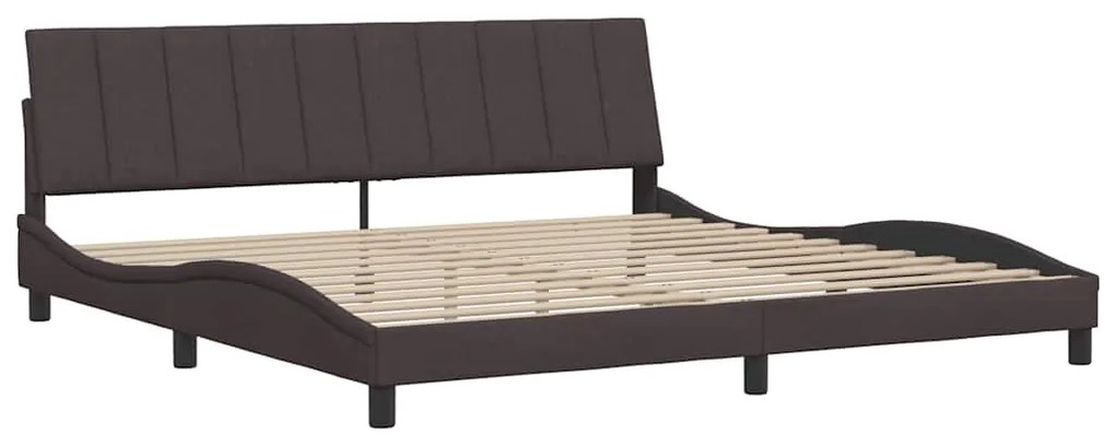 vidaXL Σκελετός Κρεβατιού Χωρίς Στρώμα Hanko Σκ. Καφέ 200x200 εκ. Υφασμάτινο