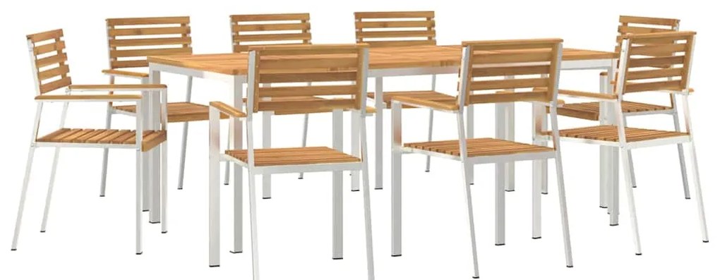 vidaXL Σέτ φαγητού για κήπο 9 pcs