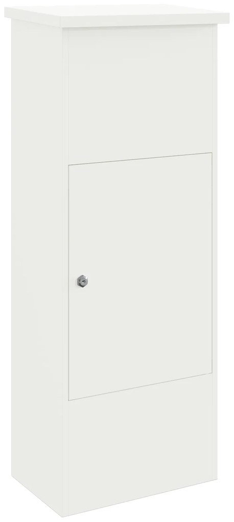 vidaXL Θυρίδα Πακέτων Λευκό 44.5 x 29 x 110.5 εκ Ατσάλι