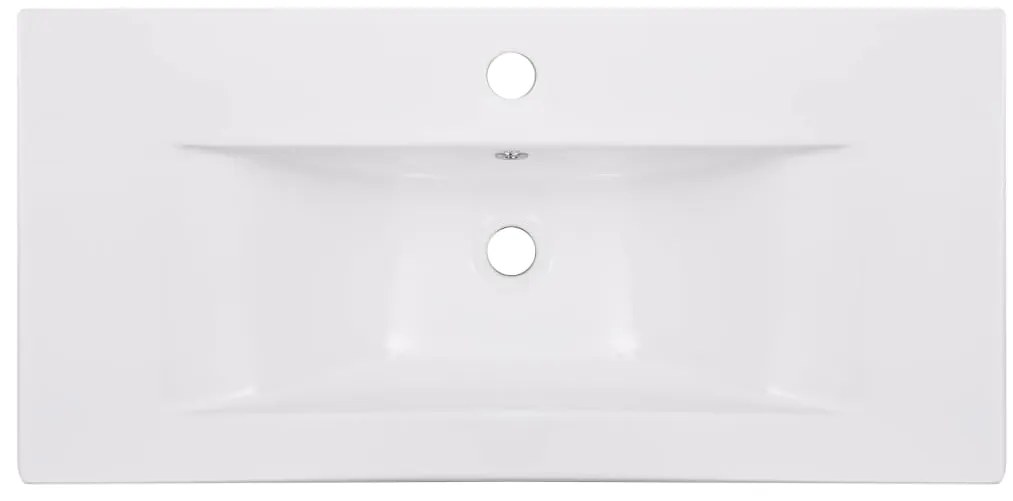 vidaXL Νιπτήρας Ένθετος Λευκός 81 x 39,5 x 18,5 εκ. Κεραμικός