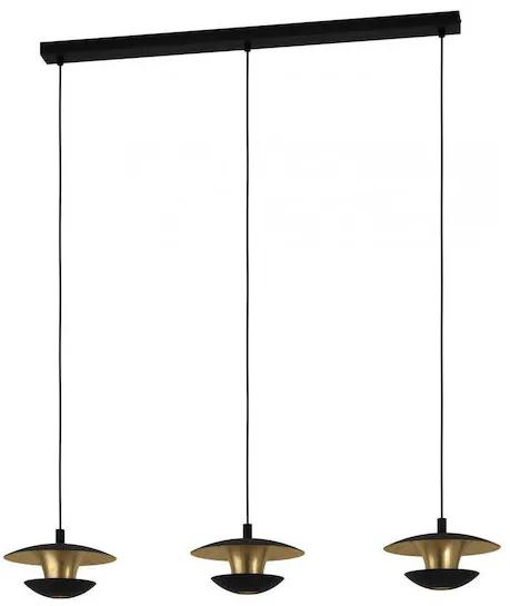 Eglo Nuvano Μοντέρνο Κρεμαστό Φωτιστικό Ράγα με Ενσωματωμένο LED σε Μαύρο Χρώμα 99663