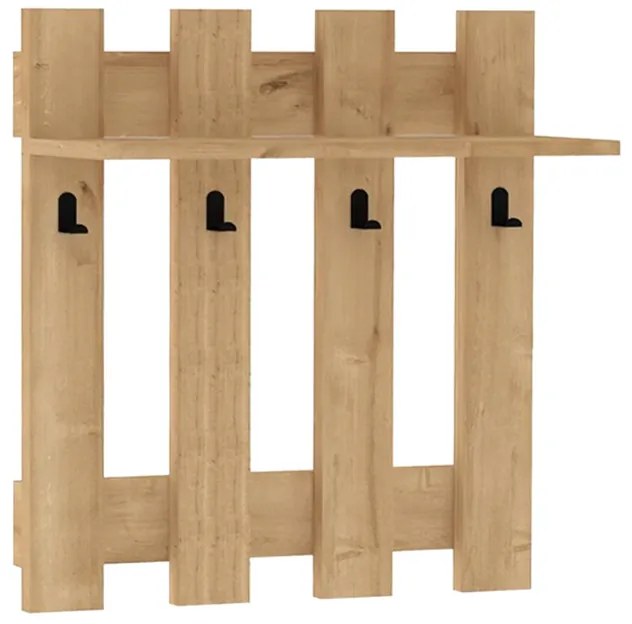 Κρεμάστρα τοίχου Carina Megapap χρώμα sapphire oak 70x18x70εκ.