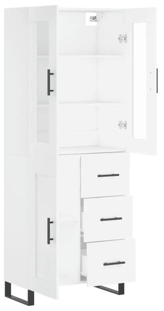 vidaXL Ντουλάπι Λευκό 69,5x34x180 εκ. από Επεξεργασμένο Ξύλο
