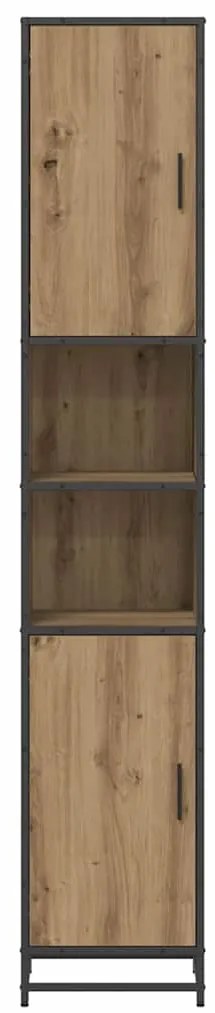 vidaXL Ντουλάπι Μπάνιου artisan δρυς 35 x 37.5 x 188.5 εκατοστά