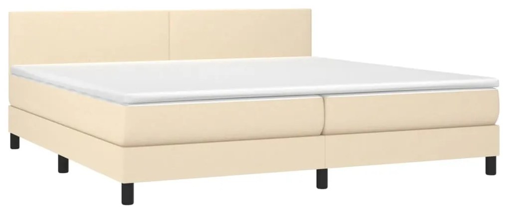 ΚΡΕΒΑΤΙ BOXSPRING ΜΕ ΣΤΡΩΜΑ ΚΡΕΜ 200X200 ΕΚ. ΥΦΑΣΜΑΤΙΝΟ 3139926