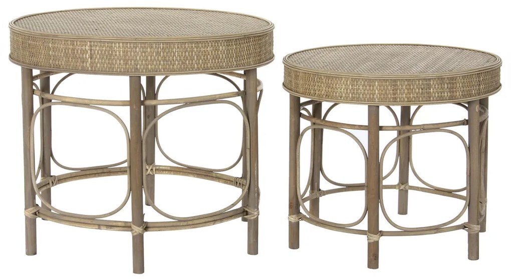 Βοηθητικό Τραπέζι DKD Home Decor 61 x 61 x 52 cm Φυσικό Ξύλο