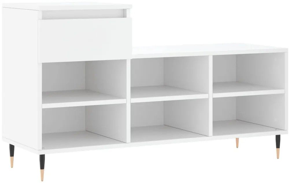 vidaXL Παπουτσοθήκη Λευκή 102x36x60 εκ. από Επεξεργασμένο Ξύλο