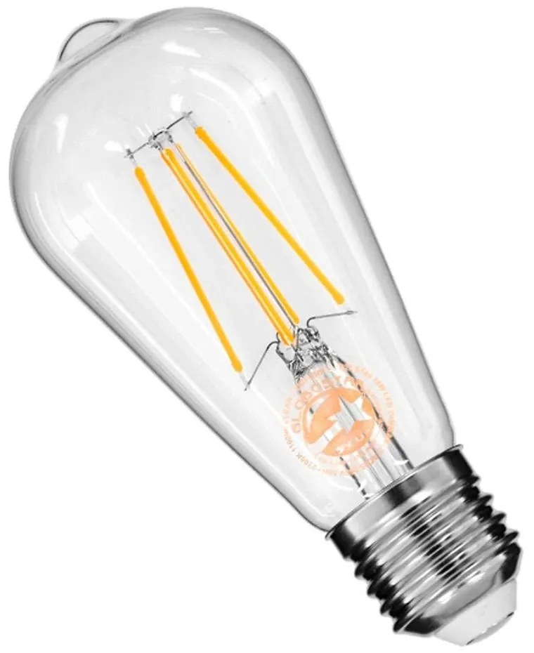 Λαμπτήρας Led Long Filament 99017 ST64 E27 10W 1100lm Dimmable Clear GloboStar