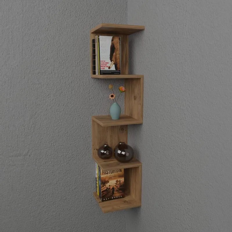 Ραφιέρα τοίχου Zigzag oak μελαμίνης 25x25x109εκ 25x25x109 εκ.