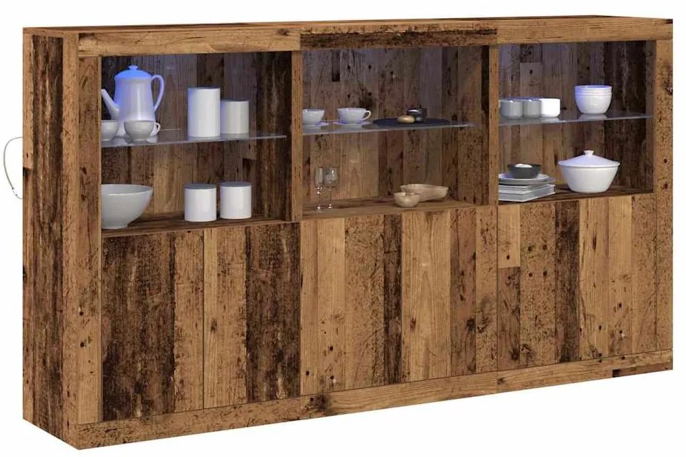 vidaXL Πλαϊνό γραφείο Παλαιό ξύλο 181.5 x 37 x 100 εκ