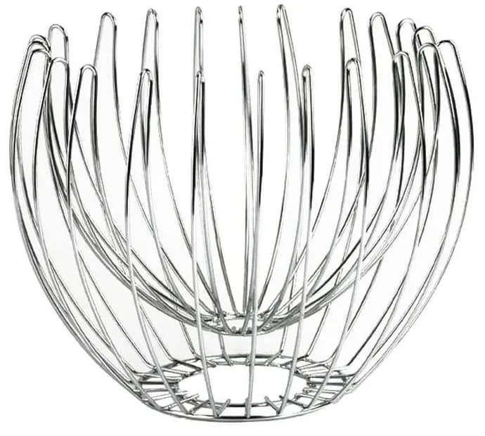 Φρουτιέρα Με Διπλό Τοίχωμα Mtt110 28.5X28.5X25cm  Silver Espiel Metal