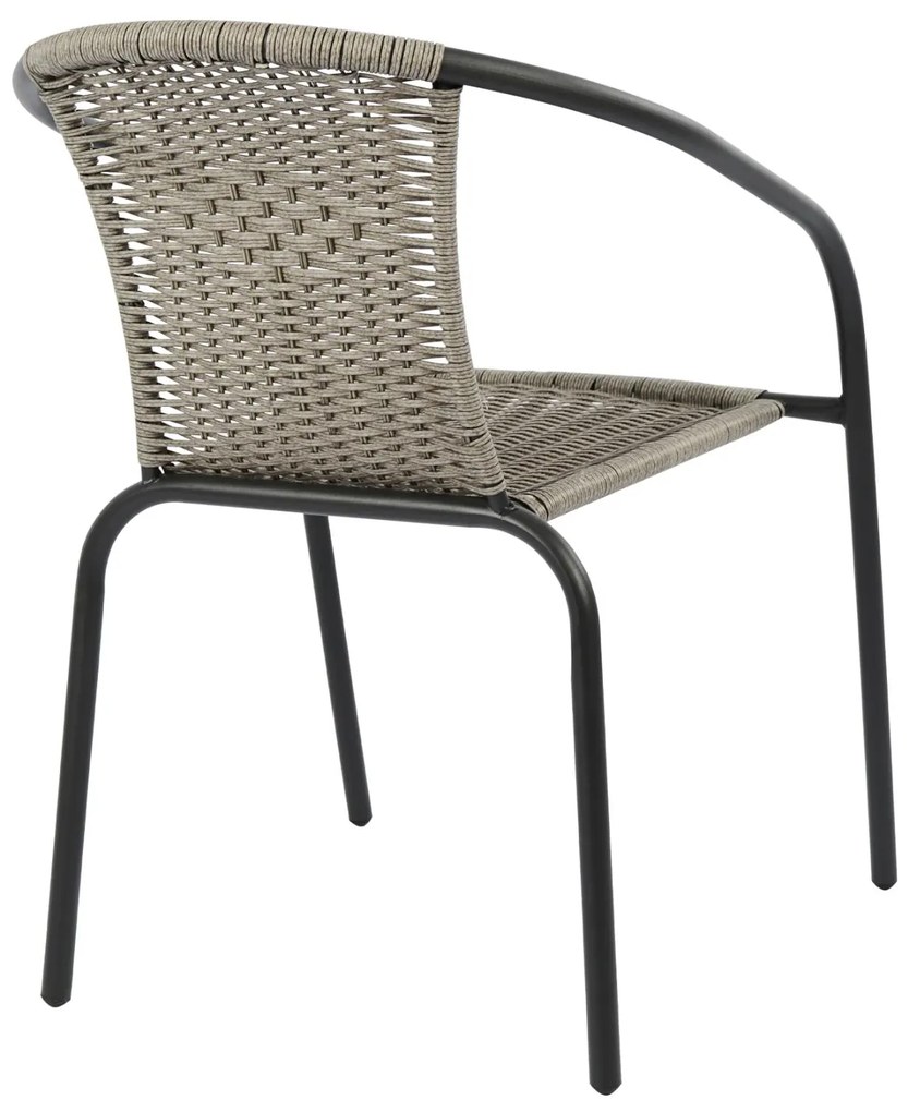 Καρέκλα - Πολυθρόνα CAMEL C5015.01 Μεταλλική Γκρί με Wicker 48x48-53x72 εκ. 48x53x72 εκ.