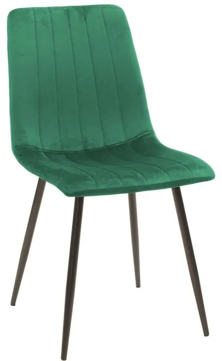 Καρέκλα Τραπεζαρίας Noor με Κυπαρισσί Βελούδο και Μαύρο Μεταλλικό πόδι 44x53x86εκ. 4αδα 44x53x86 εκ.