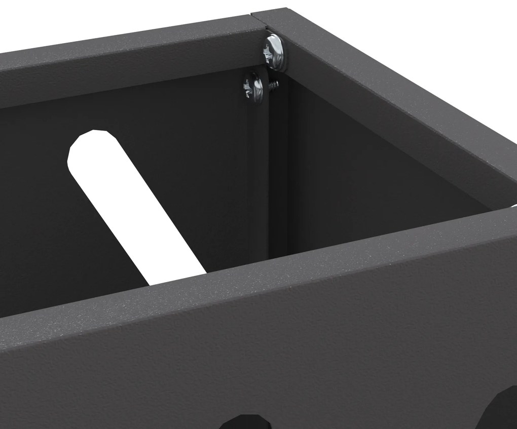 vidaXL Μαύρος Σταντ Ομπρελών - 28x12x41 εκ Χάλυβας