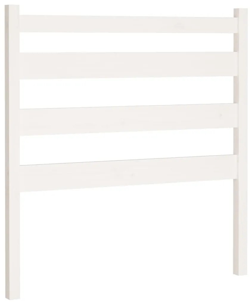 vidaXL Κεφαλάρι Κρεβατιού Λευκό 106 x 4 x 100 εκ. Μασίφ Ξύλο Πεύκου