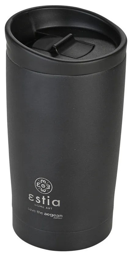 ESTIA ΘΕΡΜΟΣ TRAVEL MUG SAVE THE AEGEAN 350ml MIDNIGHT BLACK