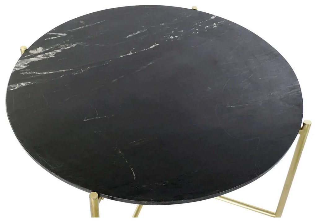 Τραπεζάκι Καφέ DKD Home Decor 81 x 81 x 44 cm Μάρμαρο Σίδερο