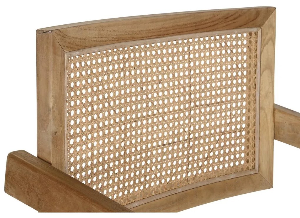 Καρέκλα Τραπεζαρίας DKD Home Decor Φυσικό Ξύλο Τικ ρατάν (58 x 56 x 82 cm)