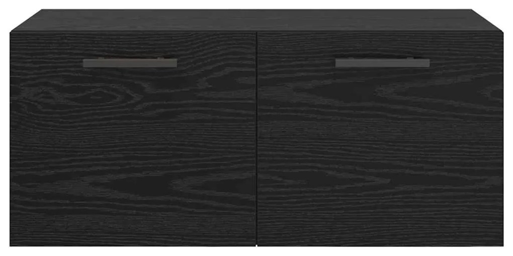 vidaXL Ντουλάπα Τοίχου Μαύρη δρυς 80 x 36.5 x 35 cm Επεξεργασμένο ξύλο