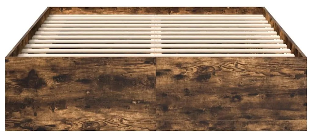 vidaXL Πλαίσιο Κρεβατιού Καπνιστή Δρυς 120x200 εκ.