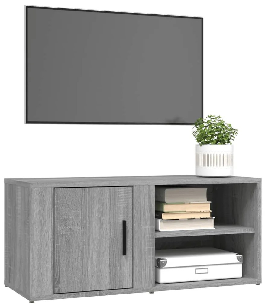 vidaXL Έπιπλα Τηλεόρασης 2 τεμ. Γκρι Sonoma 80x31,5x36 εκ. Επεξ. Ξύλο