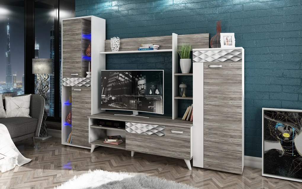 Σύνθετο Σαλονιού Capri, 247x43x186, Genomax Genom1219920944