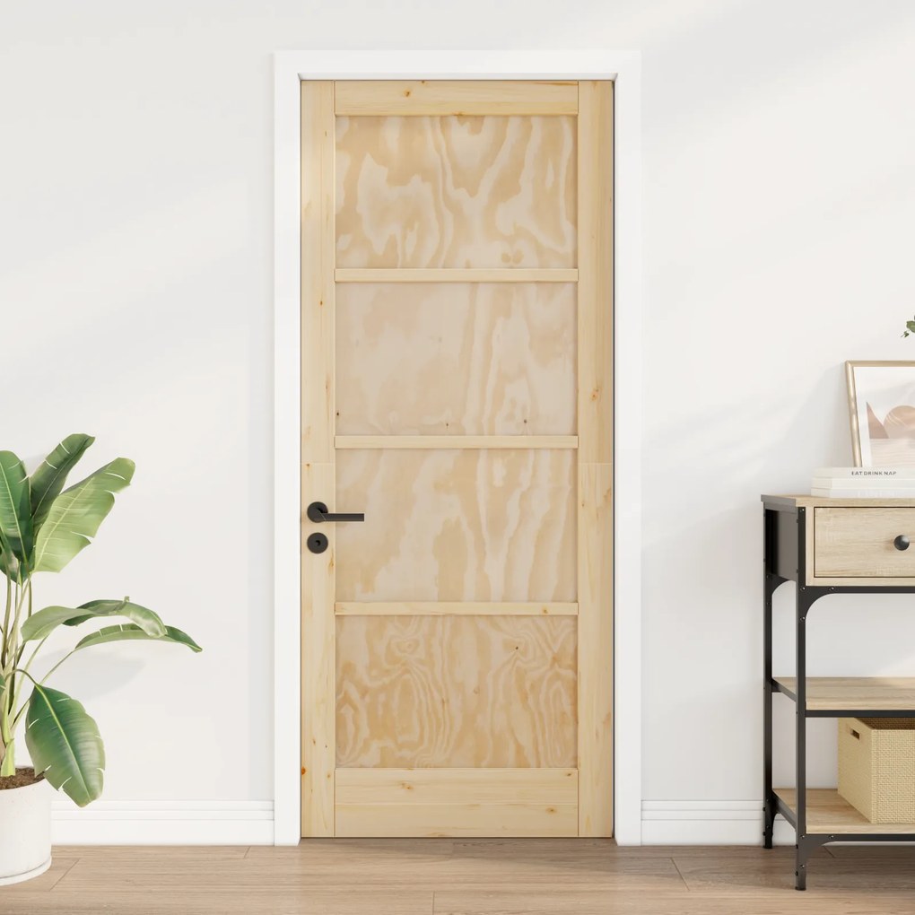 vidaXL Εσωτερική Πόρτα "ORKDAL" 83x202x4 εκ. Συμπαγής Ξύλινη Πόρτα Πεύκου