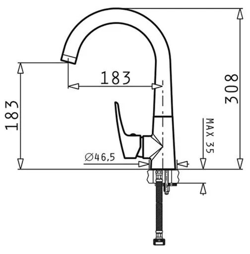 Μπαταρία κουζίνας Lorena Χρωμέ 5x20x30.8 εκ.