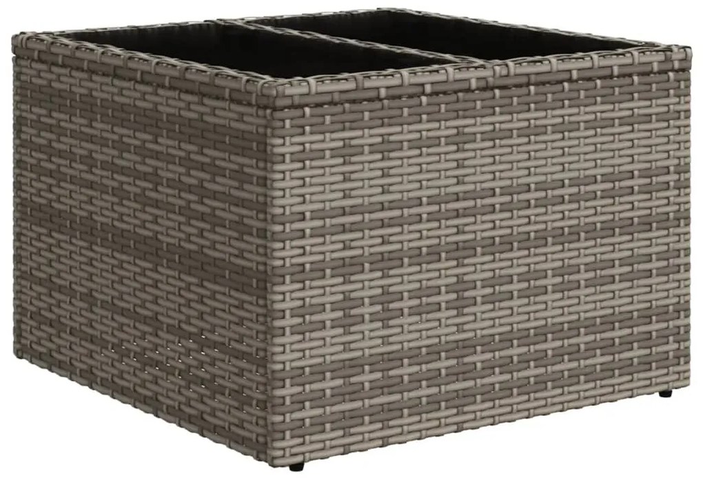 vidaXL Σαλόνι Κήπου 10 Τεμαχίων Γκρι από Συνθετικό Ρατάν με Μαξιλάρια