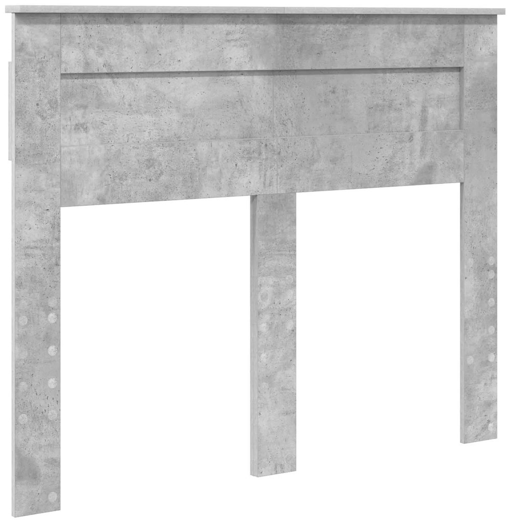 vidaXL Σκελετός Κρεβατιού Σκυρόδεμα Γκρι 120 x 200 cm Μηχανήματος Ξύλο