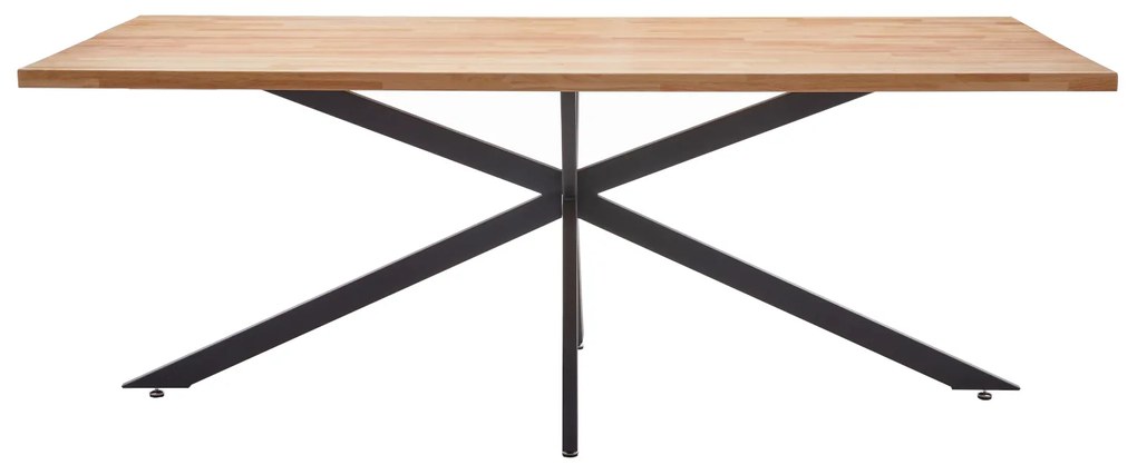 Τραπέζι Τραπεζαρίας ArteLibre DRYOPIS Φυσικό/Μαύρο Ξύλο/Μέταλλο 200x100x75cm