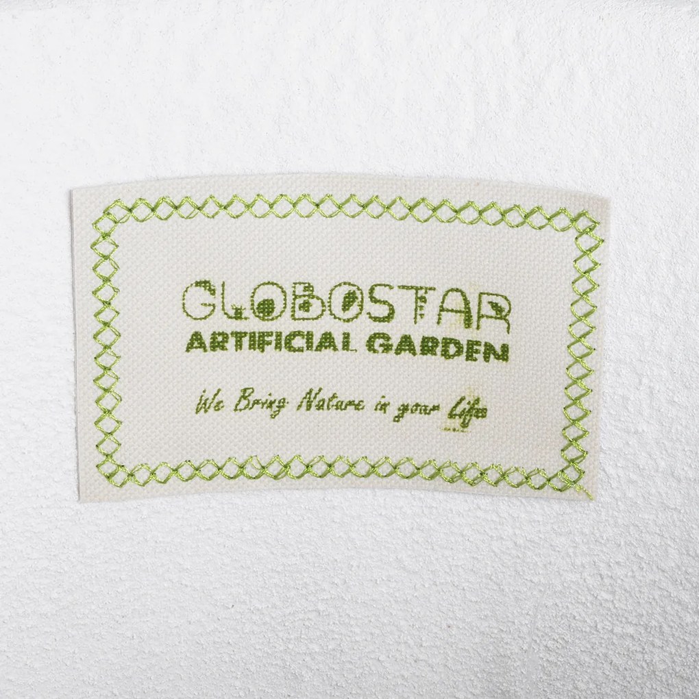 GloboStar® Artificial Garden MARSALA 20735 Επιδαπέδιο Πολυεστερικό Τσιμεντένιο Κασπώ Γλάστρα - Flower Pot Λευκό Φ41 x Υ120cm