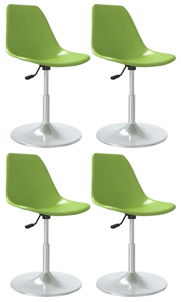 vidaXL Καρέκλες Τραπεζαρίας Περιστρεφόμενες 4 τεμ. Πράσινες Πολυπροπ.