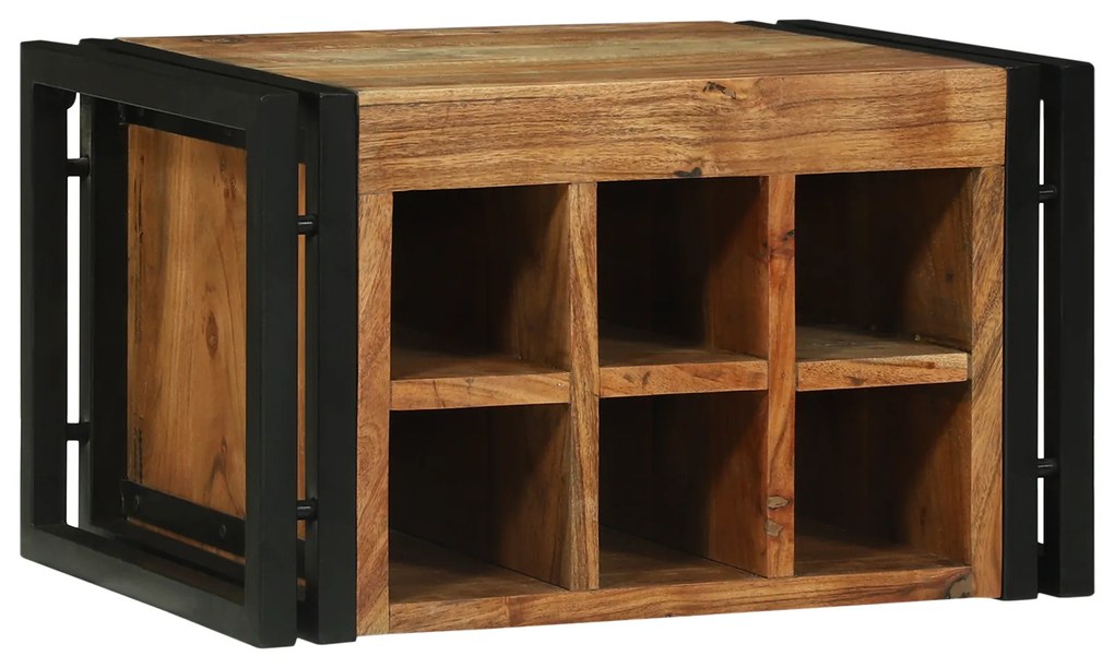 vidaXL Ράφι Κρασιού 46x35x27.5 cm Μασίφ Ξύλο Ακακίας