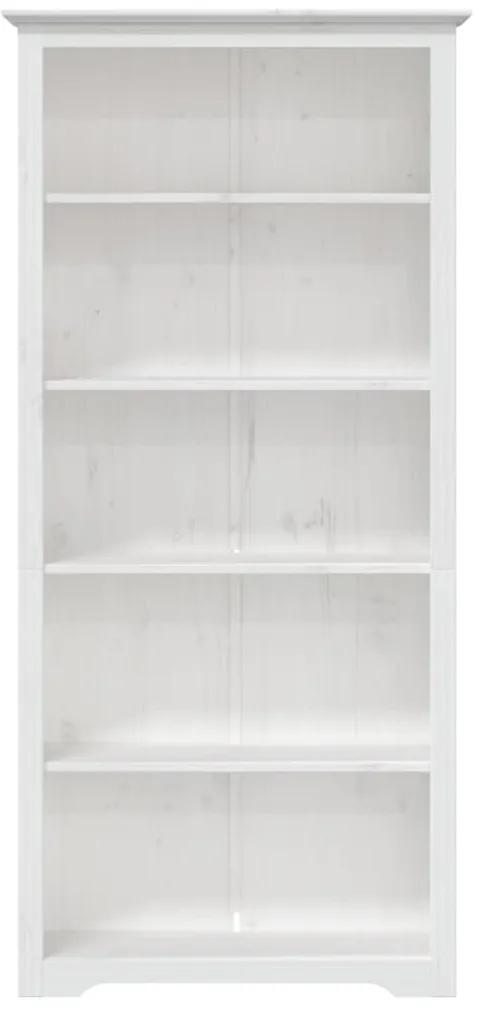 vidaXL Βιβλιοθήκη BODO 5 Επ. Λευκή 80x38x180 εκ. από Μασίφ Ξύλο Πεύκου