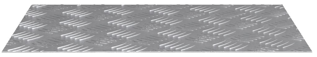 vidaXL Επιφάνειες Καρό 2 pcs Ασημί 60 x 40 cm Αλουμίνιο
